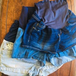 Maternity pregnancy bundle, shorts and tops